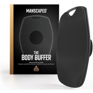 MANSCAPED® The Body Buffer Premium siliconen scrubber voor het voeden, reinigen en exfoliëren van uw huid - Schuimende borstelharen met ergonomische antisliphandgreep, langdurig