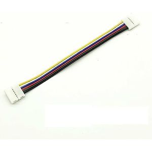 RGBWW. 6pin Strip Connector 12mm 5 stks/partij Ondersteuning met compatibel RGB + CCT. Band(Double Connector)