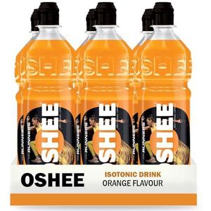 OSHEE ORANGE isotonic Drink 750ml (Pack of 6) - Addition of vitamins and L-carnitine – Sugar Free – Hydration – Vitamin Drinks