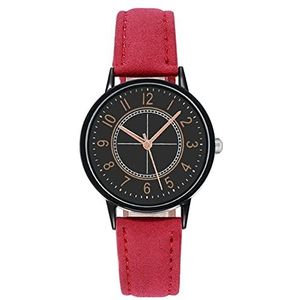 OSOLVE Mannen Horloge Vrouwen Mannen Horloge Quartz Dial Digitale Horloge Frosted Lederen Band Dames En Meisjes Horloge Voor Vrouwen 2023 Nieuwe, Rood