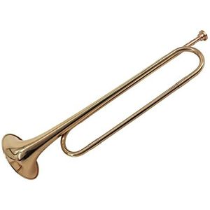 Trompet Hoorn Gouden B Flat Bugle Call Trompet/C Bugle Messing Materiaal Instrumenten Met Mondstuk Voor Schoolband Bugel (Color : B Flat)