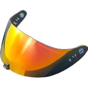 Motorhelm vizier lens, Helmvizier, R420 Helmschild Vervangend helmvizier for R420 Helmlens Zonnebescherming Windscherm (Zwart - Alleen for gebruik overdag)(Revo Clear Red-day and Night)