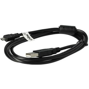 vhbw USB-kabel datakabel (standaard USB type A) 150 cm compatibel met Sony Cybershot DSC-W180, DSC-W190, DSC-W310 camera