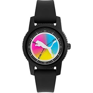 Puma ULTRAFRESH roestvrij staal en siliconen quartz horloge voor dames, Multi/Zwart, Quartz horloge