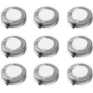 SH50 Vervangende hoofden voor scheerapparaten Serie 5000, compatibel met HQ8 vervangende messen SH50/52 Upgrade Easy Snap On (9 stuks)