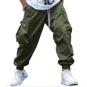 Cargobroek For Heren, Elastische Taille, Herenwerkbroek Met Cargojoggers Met Zak(Light grey,3XL)