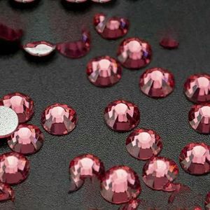 Non Hot Fix Flatback Rhinestones en decoraties Crystal Nail Art accessoires Nagelsticker Glitter Steen Diamant DIY-041 Rose-SS10 (1440 stuks)