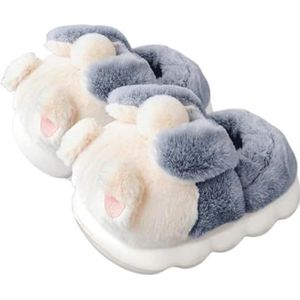 pantoffels Leuke damespantoffels Bunny Dieren Huispantoffels voor dames Grappige pluche konijnpantoffels voor dames Heren Damespantoffels zacht