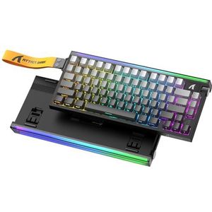 ATTACK SHARK R85 HE 8000Hz Rapid Trigger Gaming Toetsenbord, 0,005mm RT Precisie, Bedraad Toetsenbord met RGB Lightbox, Hall Effect Schakelaar, Snap Tap, Instelbare Actuatie, Volumeknop, Grijsverloop
