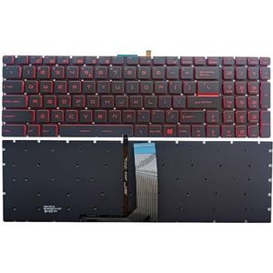 Russisch/Amerikaans/Spaans/Latijns laptoptoetsenbord voor MSI GV62 8RC 8RE GV62VR GV72 7RD 7RE GV72VR GL63 9SD 9SE(US Red backlit)