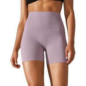 Yoga Shorts Dames Fitness Shorts Hardlopen Fietsbroek Ademend Sport Leggings Hoge taille Zomer Workout Gym Shorts-Roze Paars-L