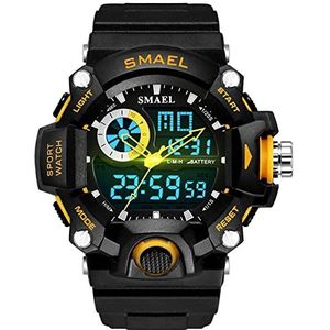 Herenhorloge Topmerk Luxe Quartz LED Lichtgevende Horloge Waterdicht Digitale Sporthorloge Weergave Nauwkeurige tijd DATUM/DAG DIGITALE STOPWATCH,Geel