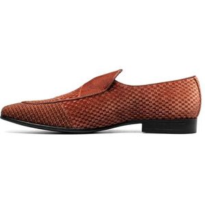 Stacy Adams Shapshaw velours instappers voor heren, Cognac, 46.5 EU