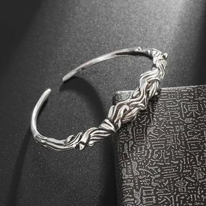 Retro Tibetaanse olifant gesneden armband mannen Chinese stijl verzilverd Manchet armband vrouwen dagelijkse partij Lucky Jewelry Gift