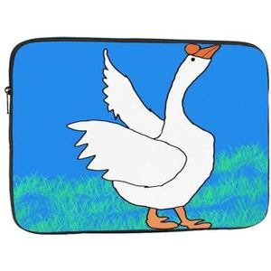 Laptop Case White Goose Spread Its Wings Laptop Sleeve Shockproof Beschermende Notebook Case Met Rits Aktetas Dragen