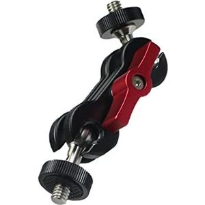 NovelGoal Camera Mount 360 Draaibare Dubbele Bal Hoofd Schoen Mount Adapter Magic Arm 1/4 ""Schroef Draagbare Camera Accessoires (Type 3)