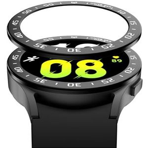 GIOPUEY Bezel Ring Compatibel met Samsung Galaxy Watch 4 40 mm, Bezel Styling Ring beschermhoes, Aluminium metalen beschermende horlogeband - A-zwart