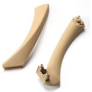 Deurgreep Auto-interieur passagiersdeurgreep koolstofvezel voor BMW 3-serie E90 E91 E92 316 318 320 325 328i 2004-2012 Deurgrepen binne(Beige-Set-Left)