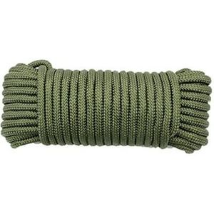 Buitentouw, Campingtouw, Klimtouw, Dia.6mm Lanyard Rope Survival Parachute Cord One Core Solid for Outdoor Camping Klimtouw Wandelen DIY Armband (Color : Army Green, Size : 20m)