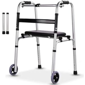 Rechtopstaande Rollator Met Een Capaciteit Van 150 Kg, Opvouwbare Rollator Met Dubbele Modus, Duurzaam En Gebruiksvriendelijk Hulpmiddel For Senioren En Mobiliteitsondersteuning(A)