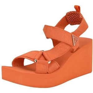 GUESS Daysa Damessandalen met sleehak, Oranje Logo 800, 35 EU
