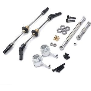 Mang Niu 1/12 MN98 99S D90 D91 D96 V1 afstandsbediening auto metalen upgrade voor- en achteras accessoires(Silver)
