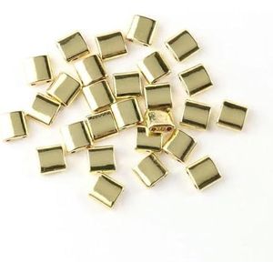 Hematiet twee gaten kralen bedels goud zilver kleur geometrisch patroon platte kralen voor Boheemse ketting armband maken - 14k goud - 5 x 2 x 2 mm, 150 stuks