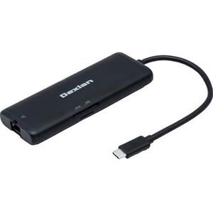Dexlan USB-C naar HDMI2.0 (4K/60 Hz) + 2USB3.0 + RJ4 5 + SDcard + PD3.0 (100 W)