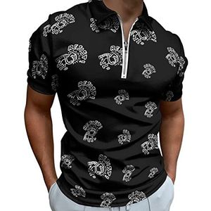 Resist Half Zip-up Polo Shirts Voor Mannen Slim Fit Korte Mouw T-shirt Sneldrogende Golf Tops Tees 2XL