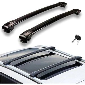 WILSEM Aluminiumlegering Dwarsbalken Dakraildrager Dwarsbalken Afsluitbaar Voor N&issan Voor Rogue Voor X-Trail 2014-2020