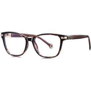 moomoobird Fashion Square Brillenmontuur voor dames, TR90, metaal, modieus, groot brilmontuur voor vrouwen, Luipaard met helder