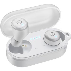 TOZO T10 Hoofdtelefoon, draadloos, Bluetooth 5.3, in-ear, bluetooth hoofdtelefoon met draadloze oplaadcase, 55 uur afspelen, app-bediening, IPX8 waterdicht, diepe bas, ENC Noise Cancelling