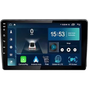 Android 14.0 2 Din Autoradio 9"" Touchscreen Auto Stereo voor Ford Fiesta 2008-2019 met Draadloze Carplay Android Auto GPS navigatie AHD Omgekeerd beeld Stuurwielbediening(S-5(6G+128G))