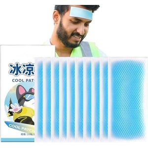 Koelpleisters voor volwassenen, langdurige verkoelende koortsreductiemiddel instant cool pack, draagbare koelgel pad sport koelpatch voor voorhoofd nek handen