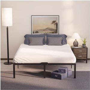 Dreamzie Metalen Bed 120x200 Met Lattenbodem - Bedframe 120x200 Met Poten - Hoogte 45 cm - Stabiel, Eenvoudige Montage, Veel Opbergruimte