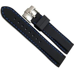 dayeer Siliconen horlogeband voor Rolex zachte waterdichte horlogeband 18 mm 19 mm 21 mm 20 mm 22 mm 23 mm 24 mm (Color : Blue, Size : 21mm)