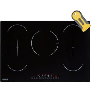 Arebos Inductiekookplaat, 9800 W, 5 kookplaten met 2 flexibele zones, 77 cm, zelfvoorzienend, met sensor-touch, timer, kinderbeveiliging, oververhittingsbeveiliging, automatische uitschakeling