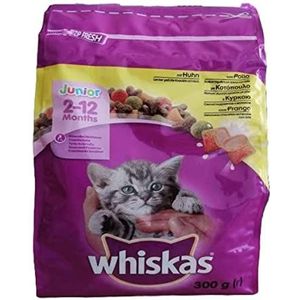 Whiskas Kroketten Cat Junior 2-12 maanden kip, 1 verpakking van 300 g