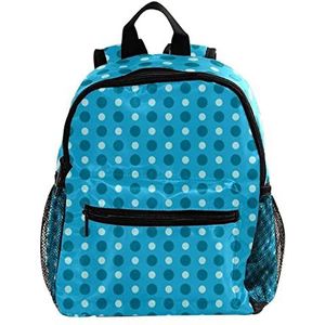 Leuke Mode Mini Rugzak Pack Tas Blauwe Stippen, Meerkleurig, 25.4x10x30 CM/10x4x12 in, Rugzak Rugzakken