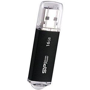 SILICON POWER Ultima-II USB-stick 16 GB zwart - USB 2.0 LED statusweergave 16 GB zwart aluminium behuizing krasbestendig geen vingerafdrukken