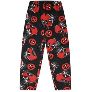 Marvel Heren Deadpool Lounge broek katoenen pyjamabroek, Zwart, M