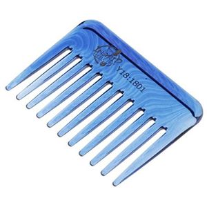 Wide-Tanden Ontwarren Krullend Haar Kam Mens Terug Hoofd Styling Olie Kam Blauw