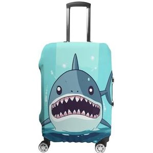 KLWQR Cartoon Haai Drijvend in Water Bagage Cover Stofdicht Reizen Koffer Cover Elastische Koffer Protector Bagage Mouwen Fit 45-32 Inch Bagage,, Stijl, XL