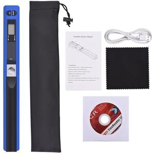 Document Scanner, Draagbare documentscanner, mini-handheld-documentscanner, A4-boekscanner JPG en PDF-formaat 300/600/900 DPI Type-c LCD-scherm,for Teaching Business Meetings(Blue)