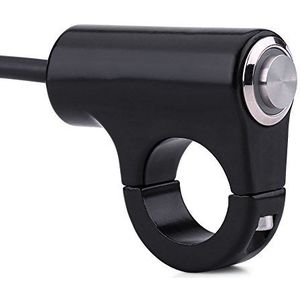 Keenso Stuurschakelaar voor motorfiets 7/8 inch 22 mm waterdicht aluminiumlegering stuurhouder schakelaar stuurknop(Blue ray versie)-12V Motorfiets Schakelaar