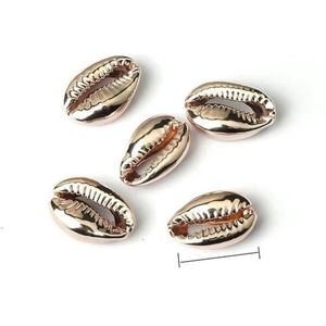 Galvaniseren schelp kralen natuurlijke schelpen kraal schelpen kauri's bedels voor doe-het-zelf ketting armbanden maken van sieraden bevindingen-Rose 1,8-2,0 cm-50