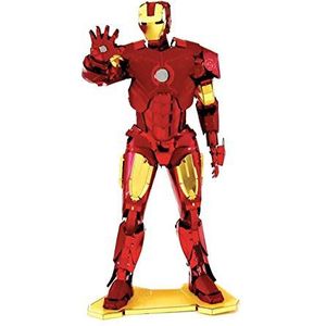 Fascinations MMS322 Metal Earth metalen bouwpakketten - Marvel Avengers Iron Man, lasergesneden 3D-bouwset, 3D metalen puzzel, doe-het-zelf modelbouwset met 3 metalen printplaten, vanaf 14 jaar