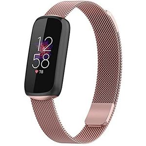 Voor Fitbit Luxe/Special Edition Roestvrij stalen band Polshorloge Band Armband, Milan Mesh horlogeband Magnetische metalen horlogeband Reserveonderdelen Vervangende band Polsbandjes voor Fitbit Luxe Special Edition