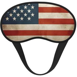 Vintage Amerikaanse Amerikaanse vlag slaapmasker zacht comfortabel oogmasker met verstelbare riem verduistering oogslaap schaduw cover voor vrouwen meisjes mannen reizen yoga dutje ploegendienst werk