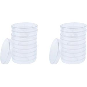 Lab Plastic Petrischaal Steriele Celweefsel Cultuur Schotel & Deksel 35mm, 2 Set (90 mm 2 roosters), 90mm 2 Grids, als beschrijving